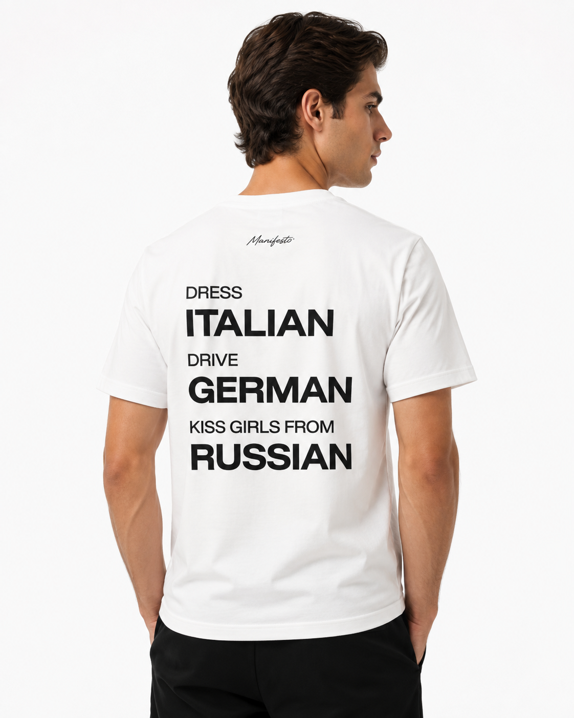 DRESS ITALIAN, DRIVE GERMAN, KISS GIRLS FROM RUSSIAN